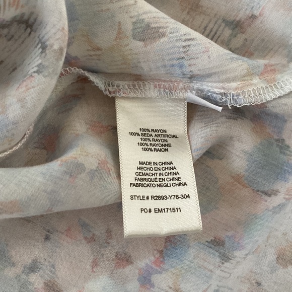 Anthropologie Cloth & Stone Watercolor Relaxed Buttondown Shirt M - Picture 9 of 11